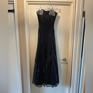 Jovani gown. Gun metal. Beaded. Size 4